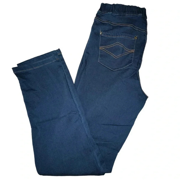 Pajama Jeans M cozy comfy blue pull on jeans - Picture 3 of 6